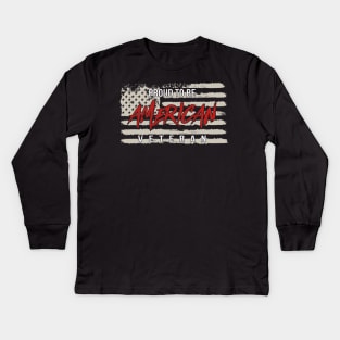 Proud To Be American Veteran Kids Long Sleeve T-Shirt